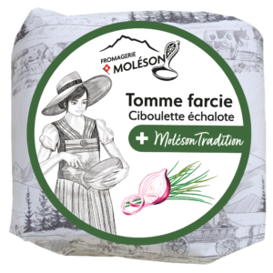 Tomme Moléson mit Schnittlauch und Schalotten