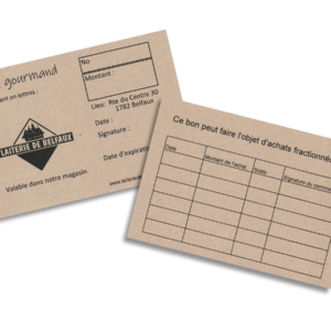 Carte cadeau physique