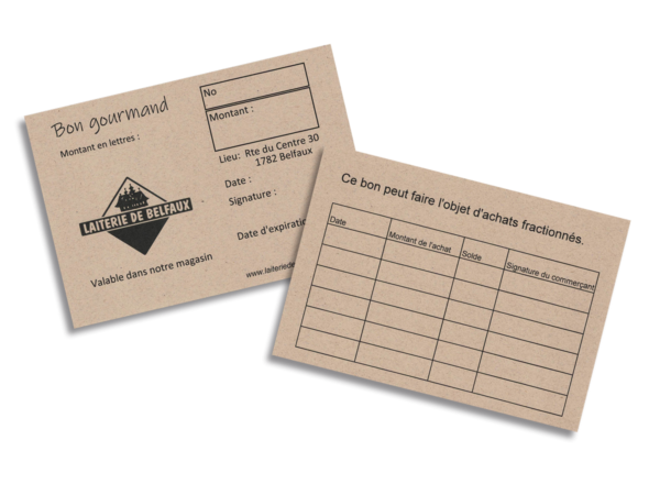 Carte cadeau physique